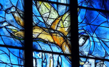 Glasbild eines Engel