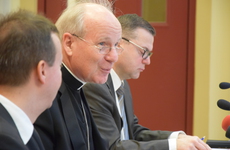 Kardinal Christoph Schönborn bei der Pressekonferenz zur Frühjahrsvollversammlung der Bischöfe 2016 am 11. März in Wien